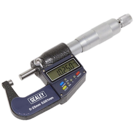 Sealey Digital External Micrometer 0-25mm(0-1"") AK9635D
