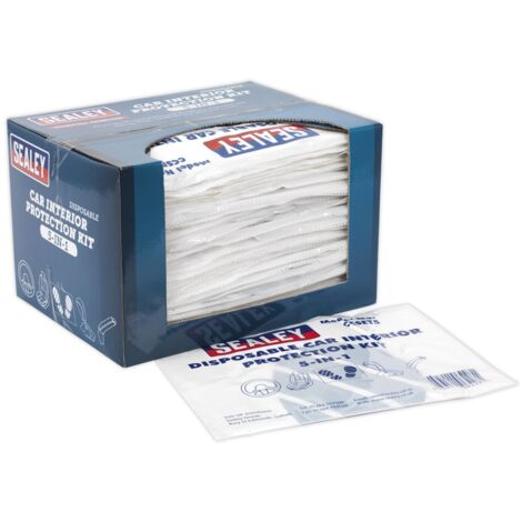 Sealey 5-in-1 Disposable Car Interior Protection Kit - Display Box of 50 CCSET550