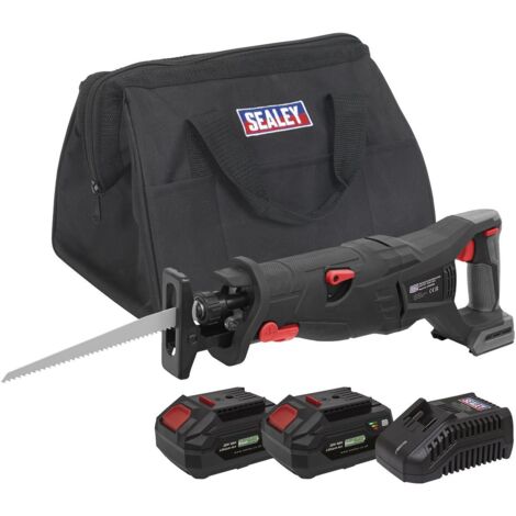 Sealey Premier SV20 Series Brushless Cordless Reciprocating Saw 20V 4Ah Kit - 2 Batteries CP20VRSXKIT (1/2)
