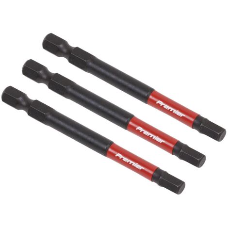 Sealey AK8263 Premier Hex Impact Power Tool Bits 5 x 75mm 3pc