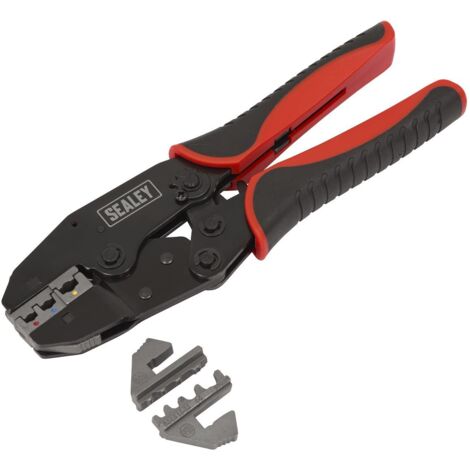 Sealey Ratchet Crimping Tool Interchangeable Jaws AK3857