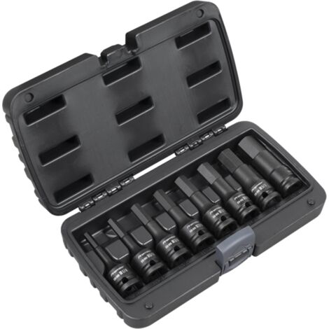 Sealey AK5600 Premier Imperial Hex Impact Socket Bit Set 1/2""Sq Drive 8pc