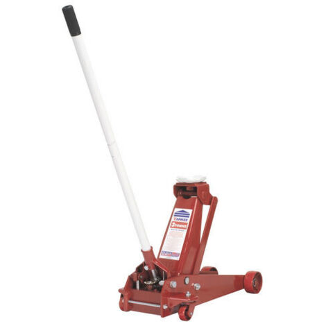 Sealey Trolley Jack 3 Tonne Standard Chassis with Axle Stands (Pair) 3 Tonne Capacity per Stand 3010CX