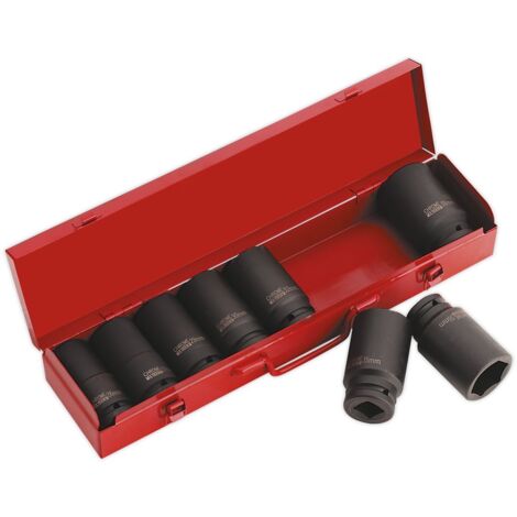Sealey Premier Deep Impact Socket Set 3/4""Sq Drive 8pc AK80/9M