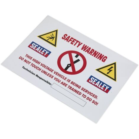 Sealey Hybrid/Electric Vehicle Warning Sign HYBRIDSIGN (1/5)
