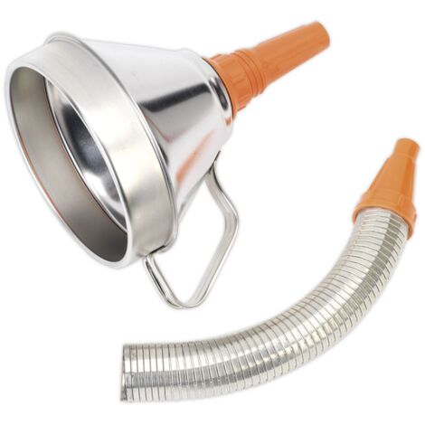 Sealey Metal Flexible Spout Funnel with Filter 160mm FM16F