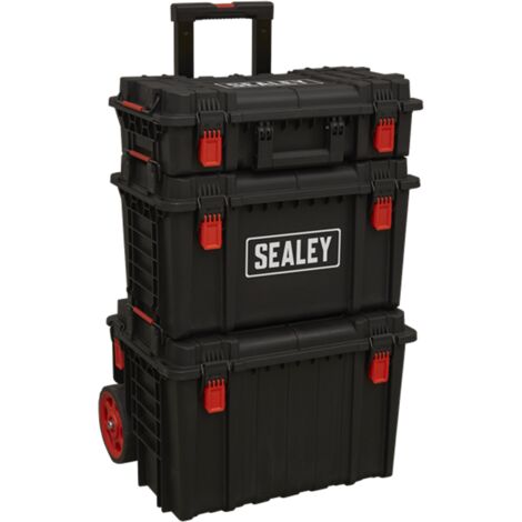 Sealey Mobile Storage System Set 3pc Heavy Duty Plastic 560 x 460 x 890mm AP890