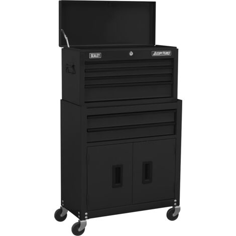 Sealey AP22BK American PRO® Topchest & Rollcab Combination 6 Drawer - Black