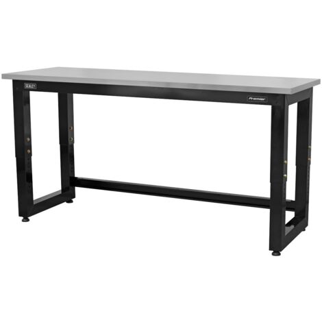 Sealey Steel Adjustable Workbench with Stainless Steel Worktop 1830mm - Heavy-Duty APMS23