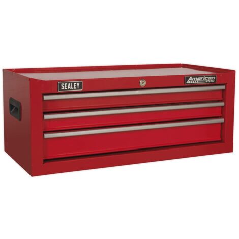 Sealey Mid-Box 3 Drawer with Ball-Bearing Slides - Red AP223 (1/5)