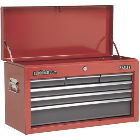 Sealey Topchest 6 Drawer with Ball-Bearing Slides - Red/Grey AP2201BB