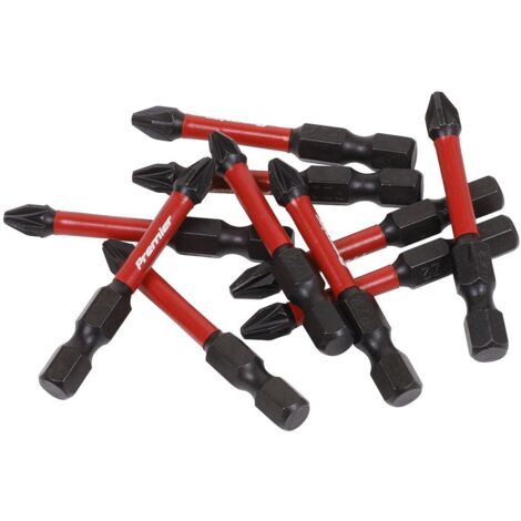 Sealey Premier Pozi Impact Power Tool Bits 2 x 50mm 10pc AK8275