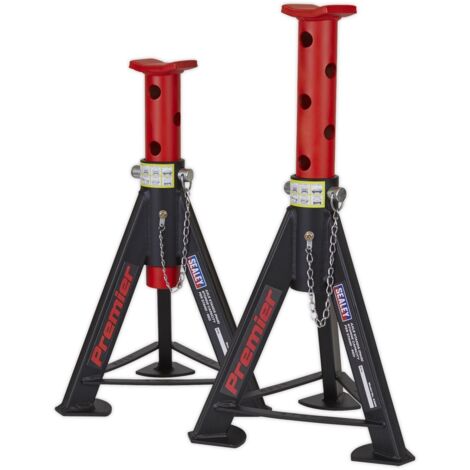 Sealey Premier Axle Stands (Pair) 6 Tonne Capacity per Stand - Red AS6R