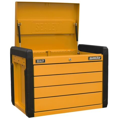 Sealey 4-Drawer Push-to-Open Topchest with Ball-Bearing Slides - Orange APPD4O