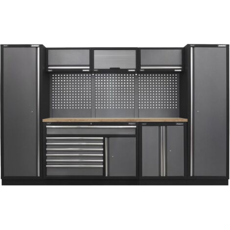 Sealey Superline PRO® Storage System with Pressed Wood Worktop 3.24m APMSSTACK13W (1/5)