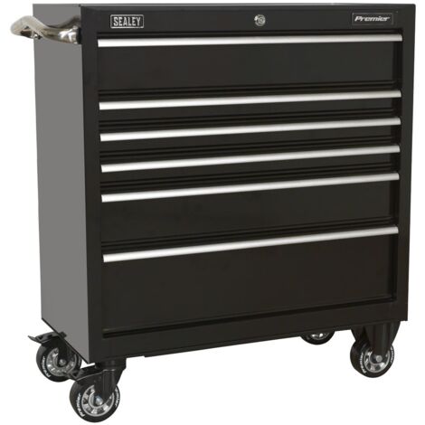 Sealey Rollcab 6 Drawer 930mm Heavy-Duty Black PTB93006