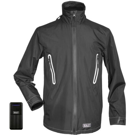 Sealey 5V Heated Rain Jacket with Power Bank 20Ah - Medium HJ06KIT