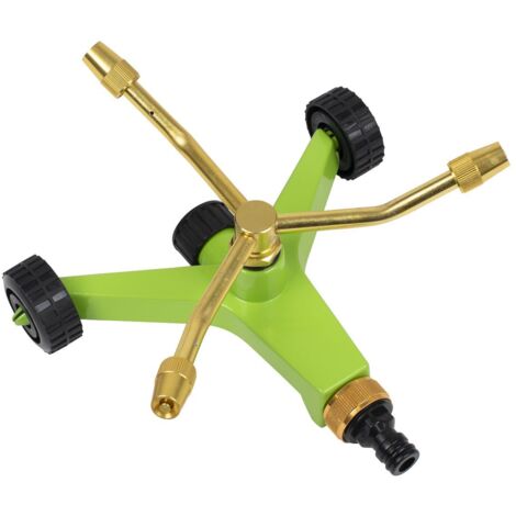 Sealey JS2032 3-Arm Brass Sprinkler with Metal Wheeled Base (1/5)