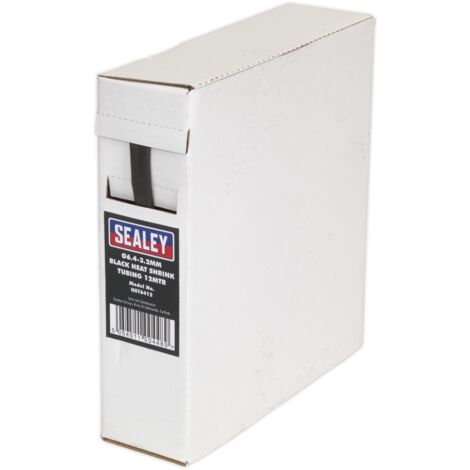 Sealey Heat Shrink Tubing 6.4-3.2mm 12m - Black HST6412