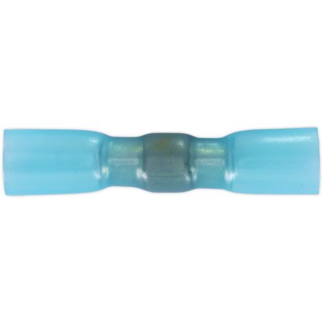 Sealey Heat Shrink Butt Connector with Crimp & Solder, Blue - Pack of 25 HSSB25B