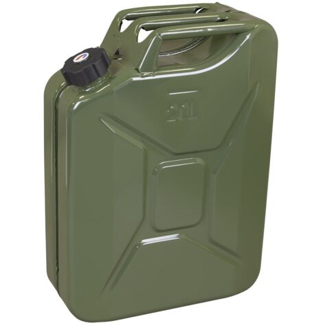 Sealey JC20SCG Screw Cap Metal Jerry Can 20L - Green