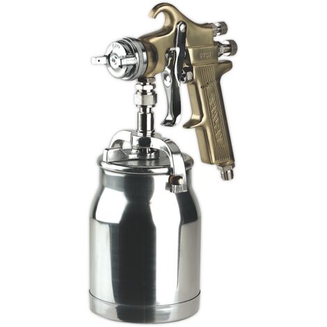 Sealey Workshop Gold Series Suction Feed Spray Gun 1.8mm Set-Up S701
