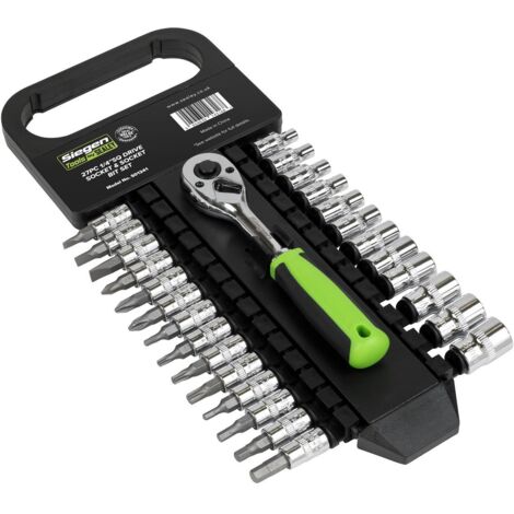 Sealey Siegen Socket & Socket Bit Set 1/4""Sq Drive 27pc S01241