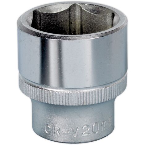 Sealey S3820 Premier Socket 3/8"Sq Drive 20mm