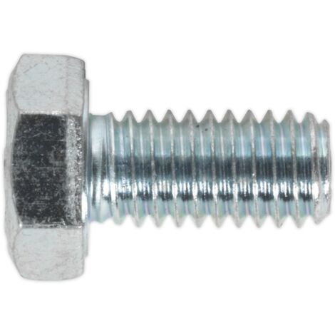 Sealey SS612 8.8 Zinc Plated HT Setscrew M6 x 12mm, DIN 933 - Pack of 50
