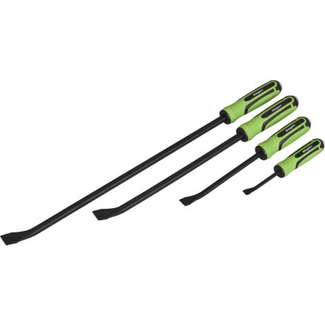 Sealey S01138 Siegen Heavy-Duty Angled Pry Bar Set with Hammer Cap 4pc