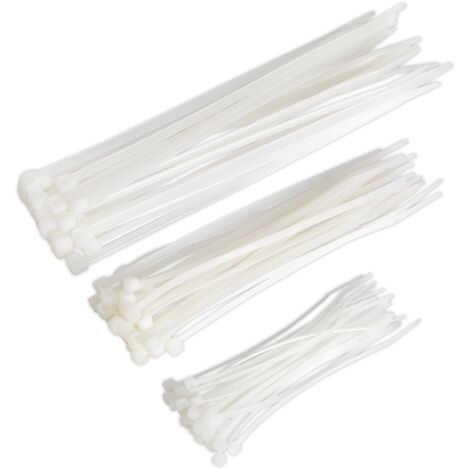 Sealey Cable Tie Assortment White Pack of 75 CT75W