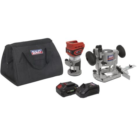 Sealey CP20VTRKIT1 SV20 Series Cordless Trimming Router Kit 20V 4Ah
