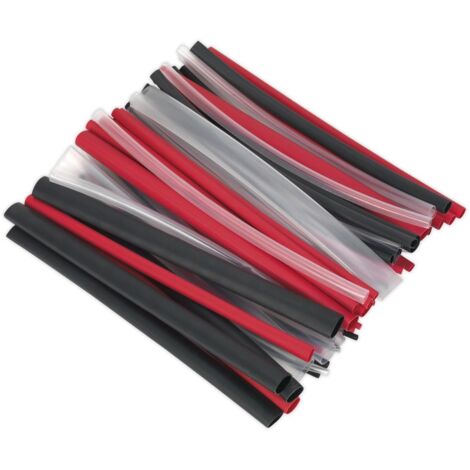 Sealey HSTAL72MC Adhesive Lined Heat Shrink Tubing Assortment 200mm 72pc - Mixed Colours