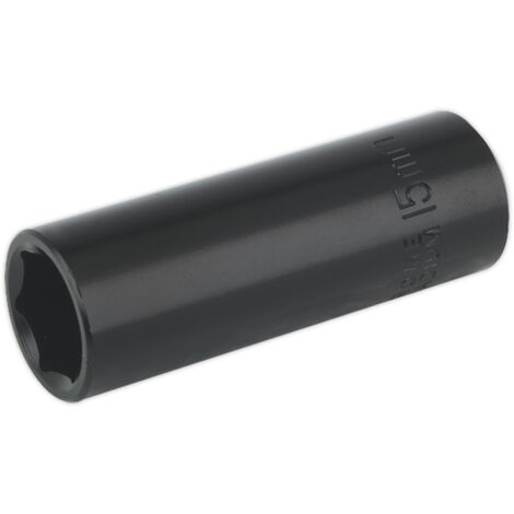 Sealey 15mm 3/8""Sq Drive Deep Impact Socket WallDrive For Air Wrenches IS3815D