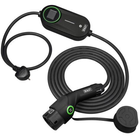 Sealey EVAC2 Adjustable (3.5kW) Type 2 to UK 3-Pin Plug Portable EV Charger - 5m Cable (1/5)