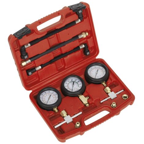 Sealey Motorcycle Compression & Fuel Pressure Gauge Set 3pc MS100 (1/5)
