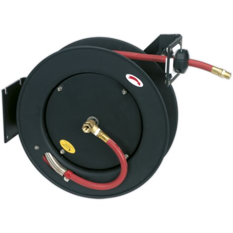 Sealey 15m Retractable Rubber Air Hose with Steel Reel 10mm ID SA841