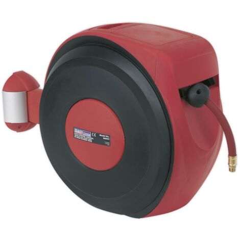 Sealey SA823 20m Auto-Rewind Control Rubber Air Hose Reel 10mm ID