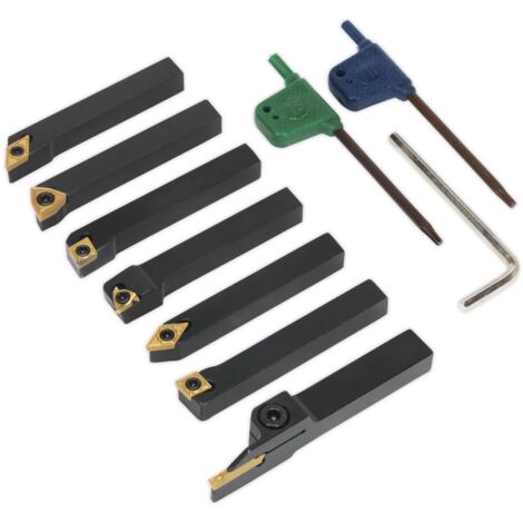 Sealey Indexable Lathe Turning Tool Set 10mm 7pc SM3025CS6