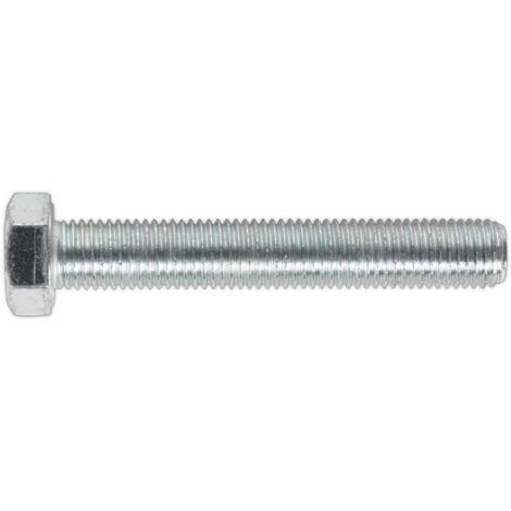 Sealey 8.8 Zinc Plated HT Setscrew M16 x 100mm, DIN 933 - Pack of 5 SS16100