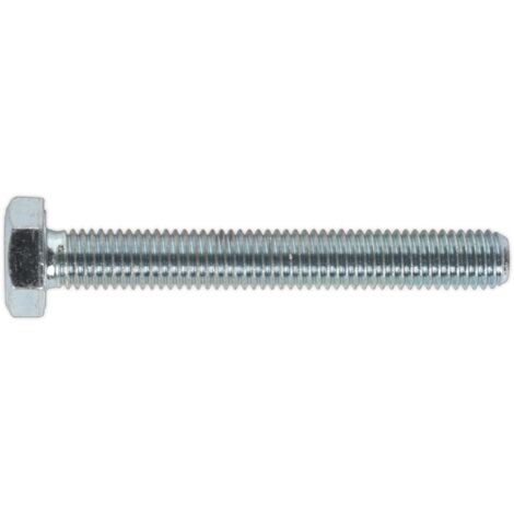Sealey 8.8 Zinc Plated HT Setscrew M10 x 75mm, DIN 933 - Pack of 25 SS1075