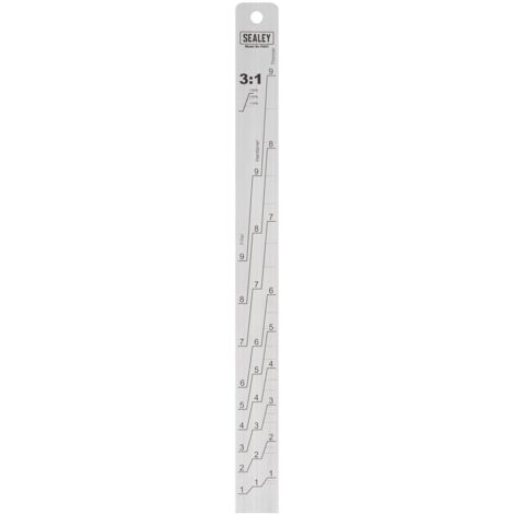 Sealey Aluminium Paint Measuring Stick 1:1/3:1 PA07 (1/5)