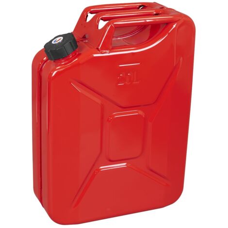 Sealey JC20SCR Screw Cap Metal Jerry Can 20L - Red