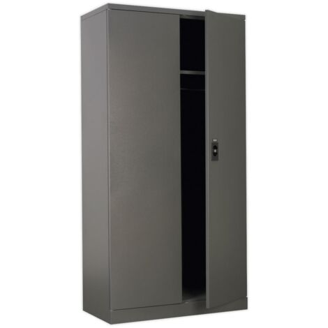Sealey Floor Cabinet 4 Shelf plus Hanging Rail 2 Door SC02