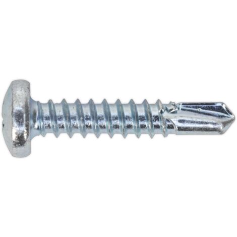 Sealey Zinc Plated Self-Drilling Pan Head Phillips Screw 4.8 x 25mm - Pack of 100 SDPH4825