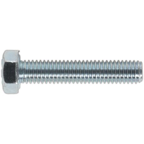 Sealey SS525 8.8 Zinc Plated HT Setscrew M5 x 25mm, DIN 933 - Pack of 50