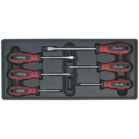 Sealey TBT14 Premier Screwdriver Set with Tool Tray 6pc (1/2)