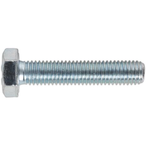 Sealey 8.8 Zinc Plated HT Setscrew M10 x 50mm, DIN 933 - Pack of 25 SS1050