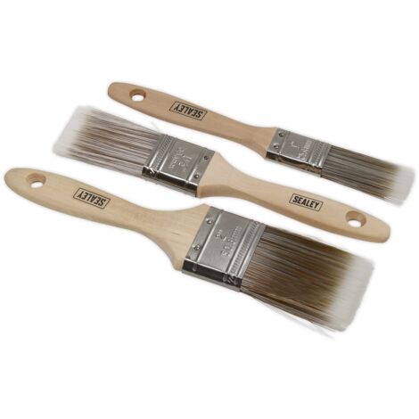 Sealey Wooden Handle Paint Brush Set 3pc SPBS3W (1/5)
