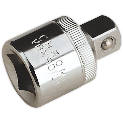 Sealey Adaptor 1/2""Sq Drive Female to 3/8""Sq Drive Male Chrome Plated S12F-38M (1/2)